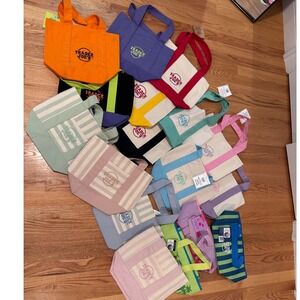 Trader Joe's Mini Totes Insulated Canvas Big Lot 17 Summer‎ Halloween Easter NWT